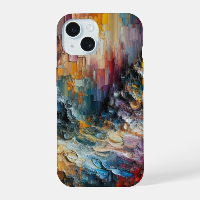 Thick Textured Paint Pattern Iphone Case (Back)