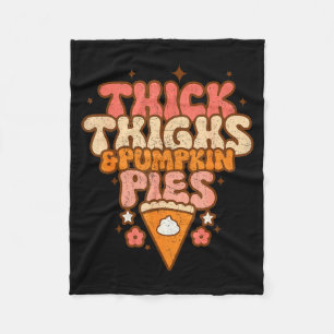 Thick Thighs & Pumpkin Es Baby Thanksgiving Fa Fleece Blanket