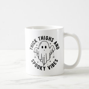 "Thick Thighs And Spooky Vibes" Coffee Mug