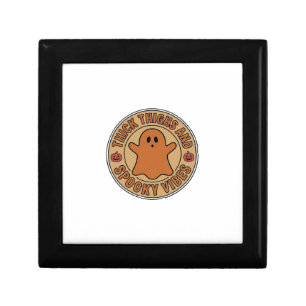 Thick Thighs and Spooky Vibes Ghost Halloween Tee_ Gift Box