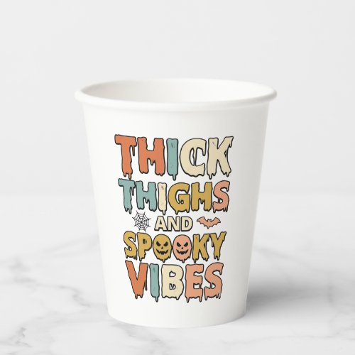 Thick Thighs and Spooky Vibes Halloween Shirt_1 Paper Cups