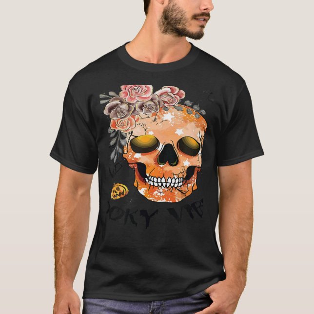 Thick thighs and spooky vibes Halloween T-Shirt (Front)