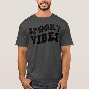 Thick Thighs And Spooky Vibes Happy Face Halloween T-Shirt