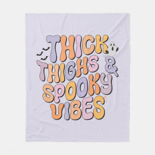 Thick Thighs & Spooky Vibes Fleece Blanket