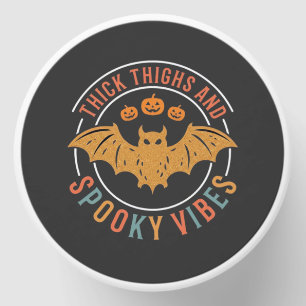 Thick Thighs Spooky Vibes Halloween Bat Design_1 Mini Candle Favors