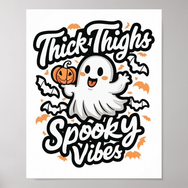 Thick Thighs Spooky Vibes  Poster (Front)