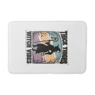 Thick Thighs Witch Vibes Vintage Halloween Tee_1 Bath Mat