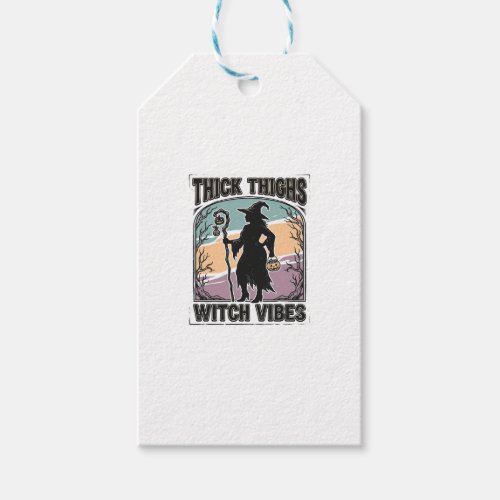 Thick Thighs Witch Vibes Vintage Halloween Tee_1 Gift Tags
