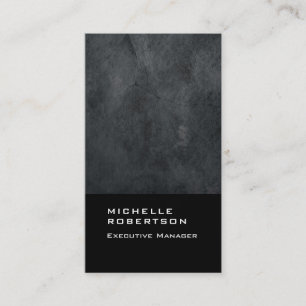 Thick vertical elegant modern plain grey black business card