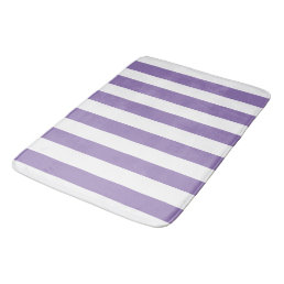 Thick Vertical Stripes Striped Lavender   Bath Mat