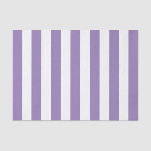 Thick Vertical Stripes Striped Lavender  Tissue Paper (Front)
