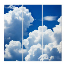 Thick white clouds in blue skies summer