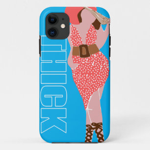 Thick Woman in a Polka Dot Dress iPhone 11 Case
