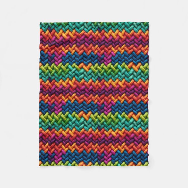 Thick wool rainbow colors blanket (Front)