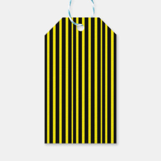 Thick Yellow & Black Striped Custom Gift Tags