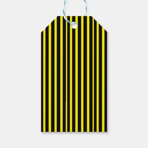 Thick Yellow  Black Striped Custom Gift Tags