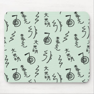 Thicker Reiki Symbols Pattern - Reiki Healing Mouse Pad