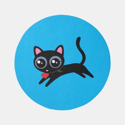 Thief of Hearts Black Cat Rug