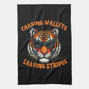 Thief tiger kitchen towel