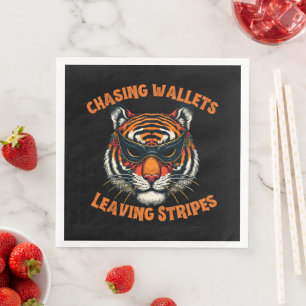 Thief tiger paper dinner napkins