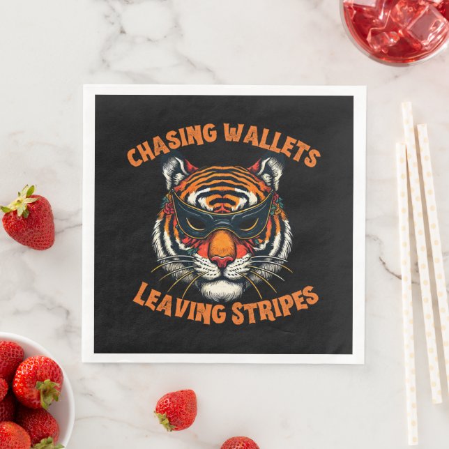 Thief tiger paper dinner napkins (Insitu)
