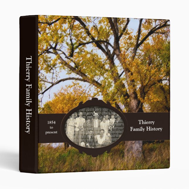 Thierry Family History 1" Custom Photo Binder (Front/Spine)