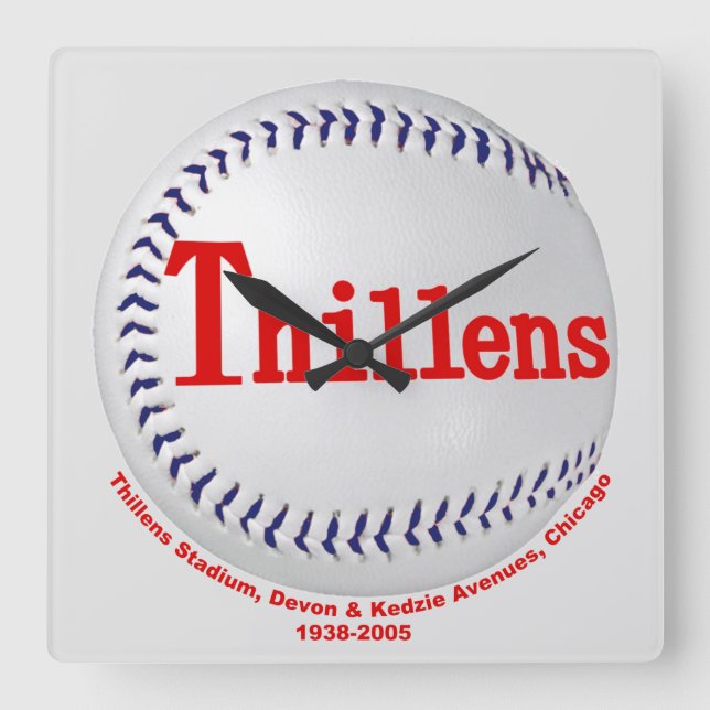 Thillens Stadium, Chicago, Illinois Square Wall Clock (Front)