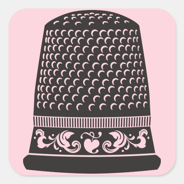 Thimble by FiberFlies Square Sticker (Front)