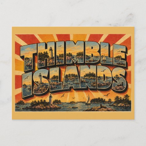 Thimble Islands Connecticut Granite Archipelago Postcard