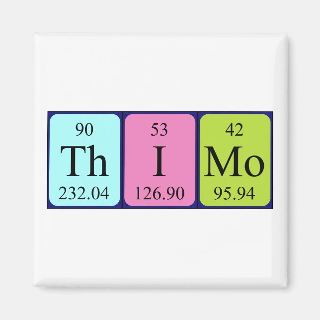 Thimo periodic table name magnet (Front)