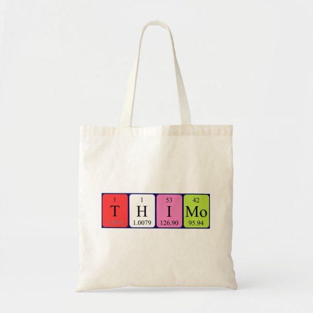 Thimo periodic table name tote bag (Front)