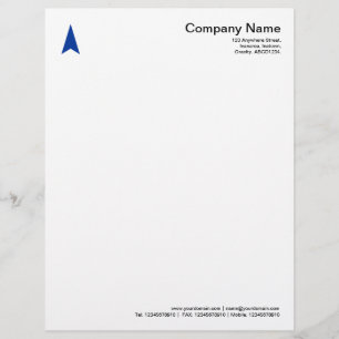 Thin Arrow - Navy Blue Letterhead