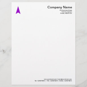 Thin Arrow - Purple Letterhead