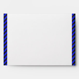 Thin Black and Blue Diagonal Stripes Envelope