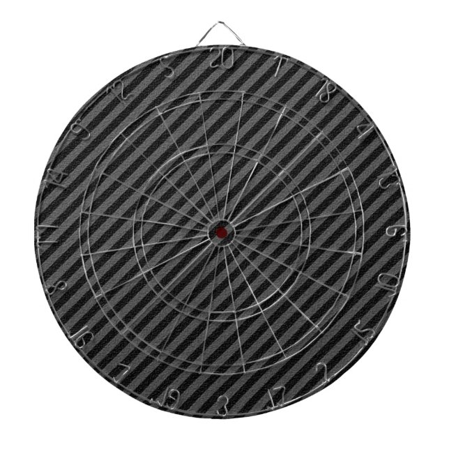 Thin Black and Gray Diagonal Stripes Dartboard (Front)