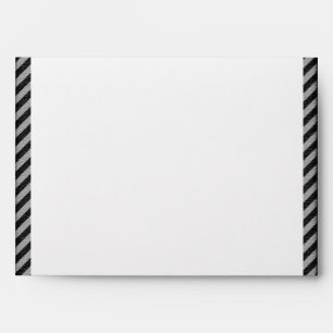 Thin Black and Gray Diagonal Stripes Envelope