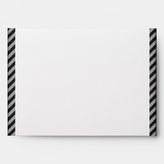 Thin Black and Gray Diagonal Stripes Envelope (Front)