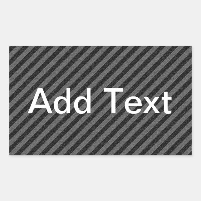 Thin Black and Gray Diagonal Stripes Rectangular Sticker (Front)