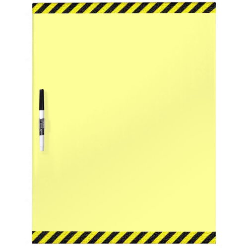 Thin Black and Yellow Diagonal Stripes Dry Erase Board