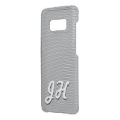 Thin Black Stripes | Retro-Styled Initials Uncommon Samsung Galaxy Case (Back/Left)