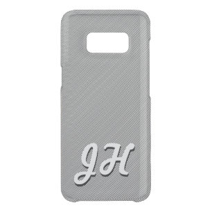 Thin Black Stripes   Retro-Styled Initials Uncommon Samsung Galaxy S8 Case