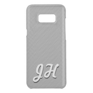 Thin Black Stripes   Retro-Styled Initials Uncommon Samsung Galaxy S8+ Case