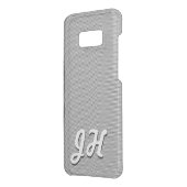 Thin Black Stripes | Retro-Styled Initials Uncommon Samsung Galaxy Case (Back/Left)