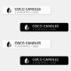 Thin Black & White Candle Logo Label