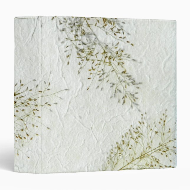 Thin blades of grass Japanese rice paper 3 Ring Binder (Front/Spine)