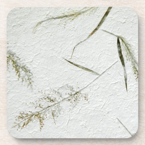 Thin blades of grass Japanese rice paper Beverage Coaster