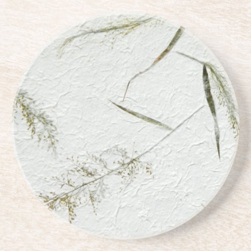 Thin blades of grass Japanese rice paper Drink Coaster