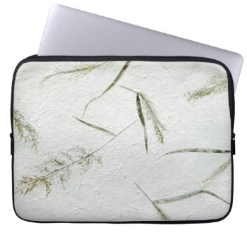 Thin Blades Of Grass Japanese Rice Paper Laptop Sleeve by YANKAdesigns at Zazzle
