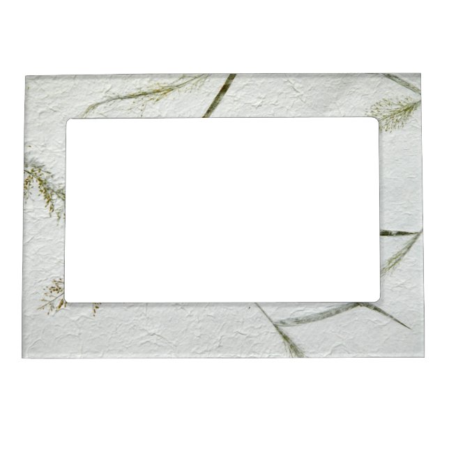 Thin blades of grass Japanese rice paper Magnetic Frame (Front)