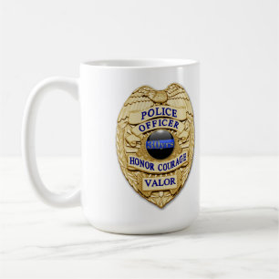 Thin Blue Line - 30 Yr Achievement Police Badge Coffee Mug